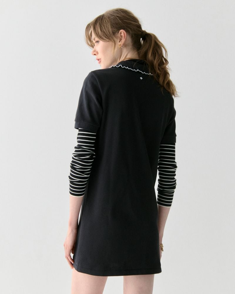Ruffle Logo Polo Dress