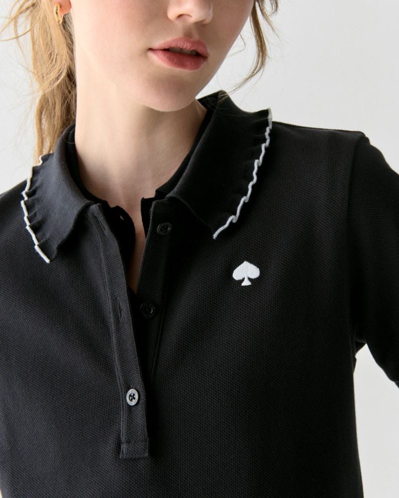 Ruffle Logo Polo Dress