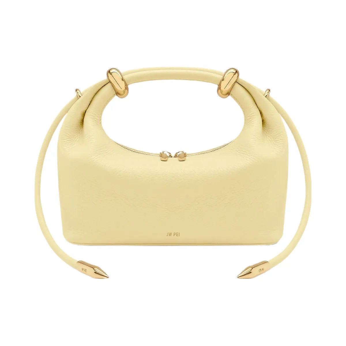 JW PEI Ellie Metal Ring Embellished Top Handle Bag Lemon Yellow