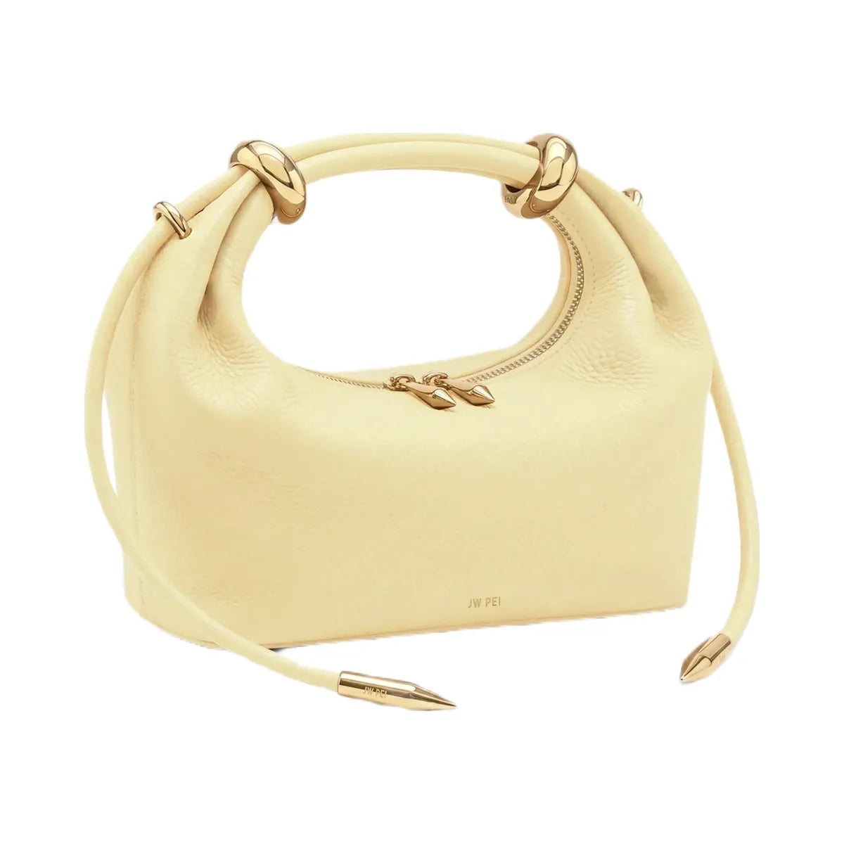 JW PEI Ellie Metal Ring Embellished Top Handle Bag Lemon Yellow