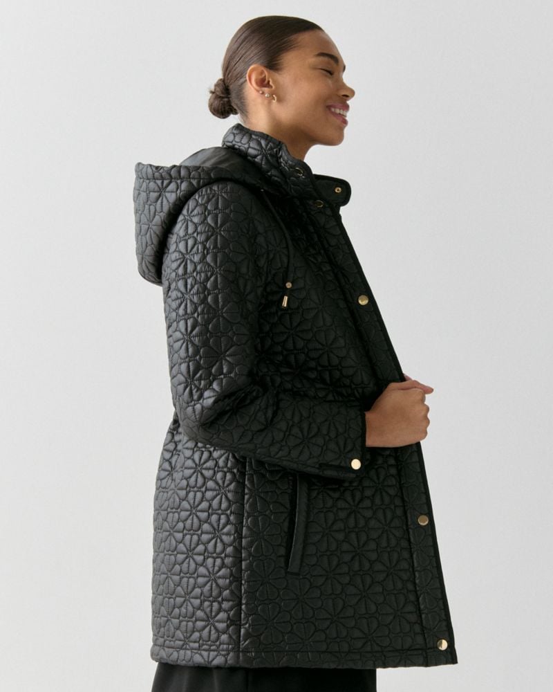Quilted Spade Flower Coat