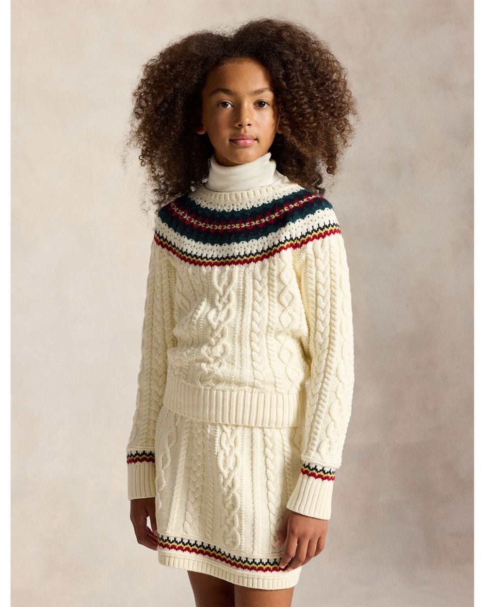 Polo Ralph Lauren Girls' Fair Isle Cotton Sweater & Skirt - Big Kid – image 2 of 5 Polo Ralph Lauren Girls' Fair Isle Cotton Sweater & Skirt - Big Kid – image 2 of 5