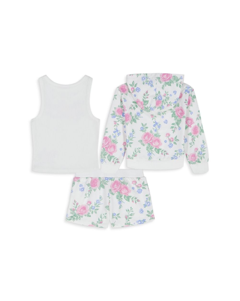 Juicy Couture Girls' French Terry Zip Hoodie, Tank Top & Shorts Set - Little Kid – image 5 of 5 Juicy Couture Girls' French Terry Zip Hoodie, Tank Top & Shorts Set - Little Kid – image 5 of 5