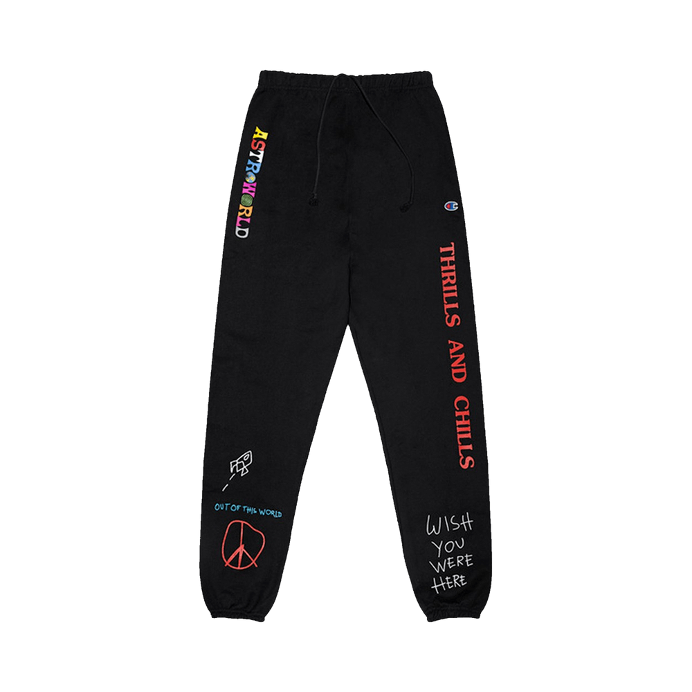 Cactus Jack by Travis Scott Astroworld World Peace Sweatpants Black