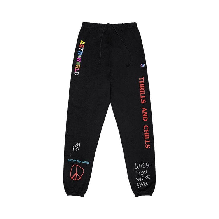 Cactus Jack by Travis Scott Astroworld World Peace Sweatpants Black