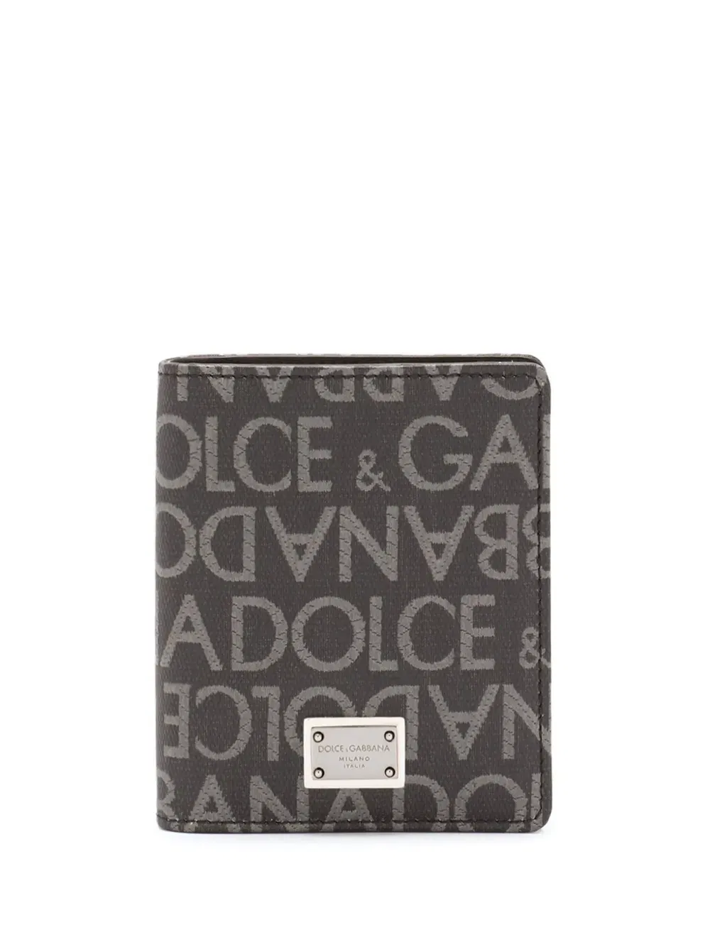 coated jacquard bi-fold card holder