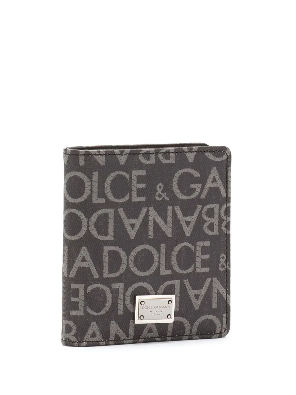 coated jacquard bi-fold card holder
