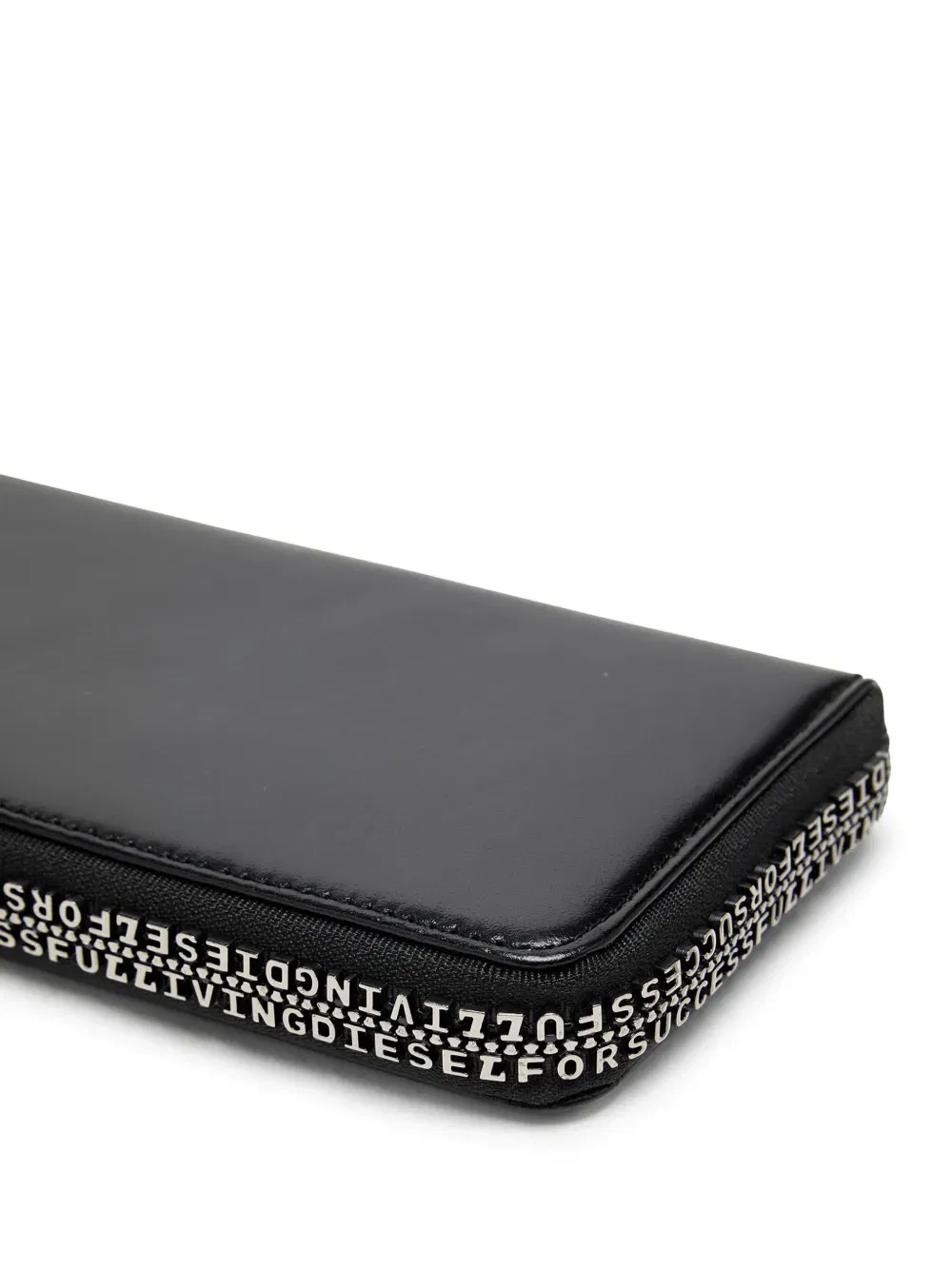 logo-lettering leather wallet