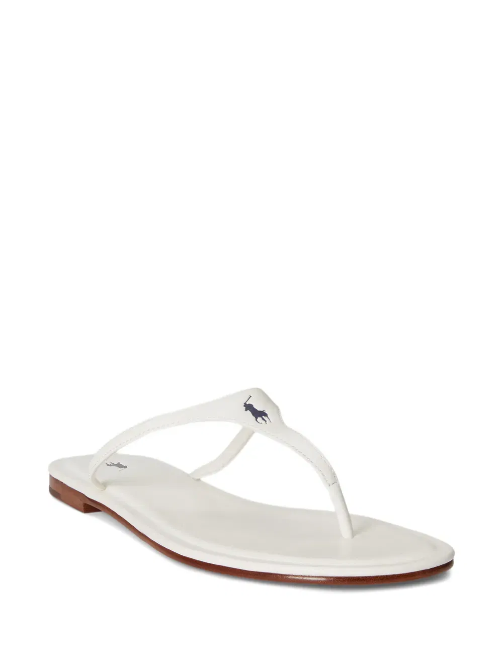 logo-detail leather sandals