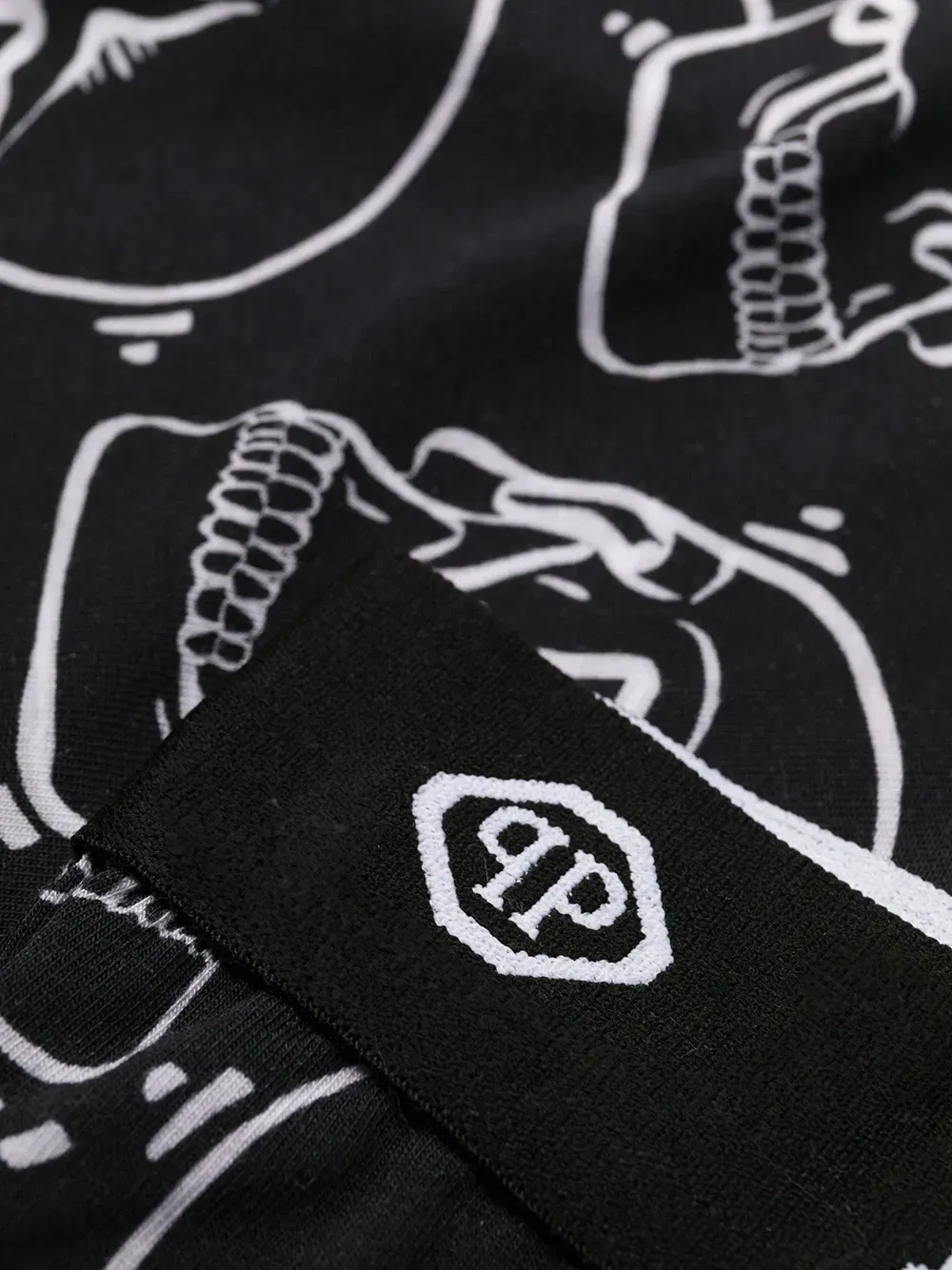 Outline skull-print boxers