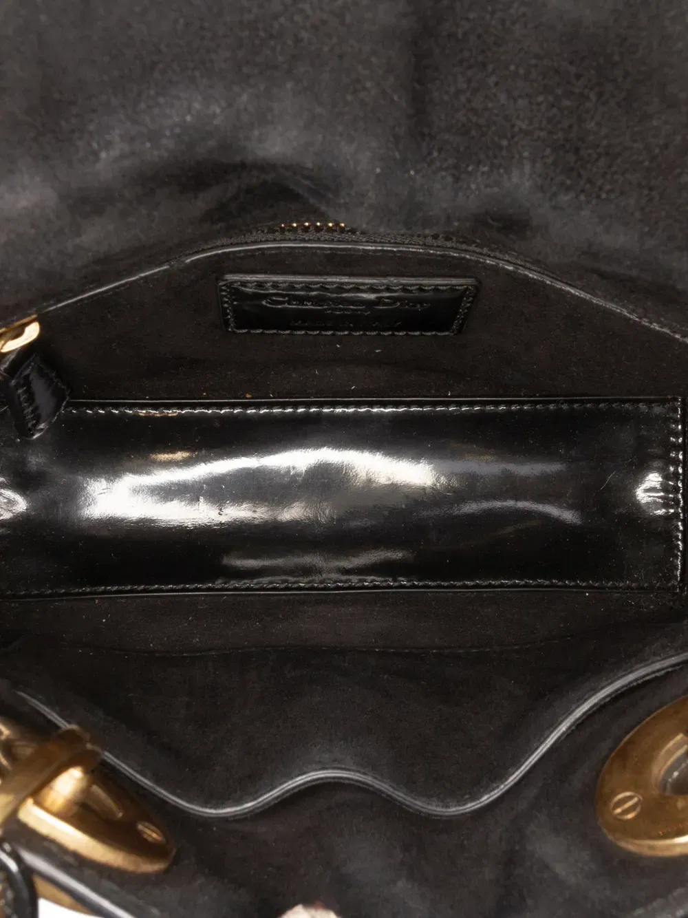 2017 Mini Patent Cannage Studded Supple Lady Dior satchel