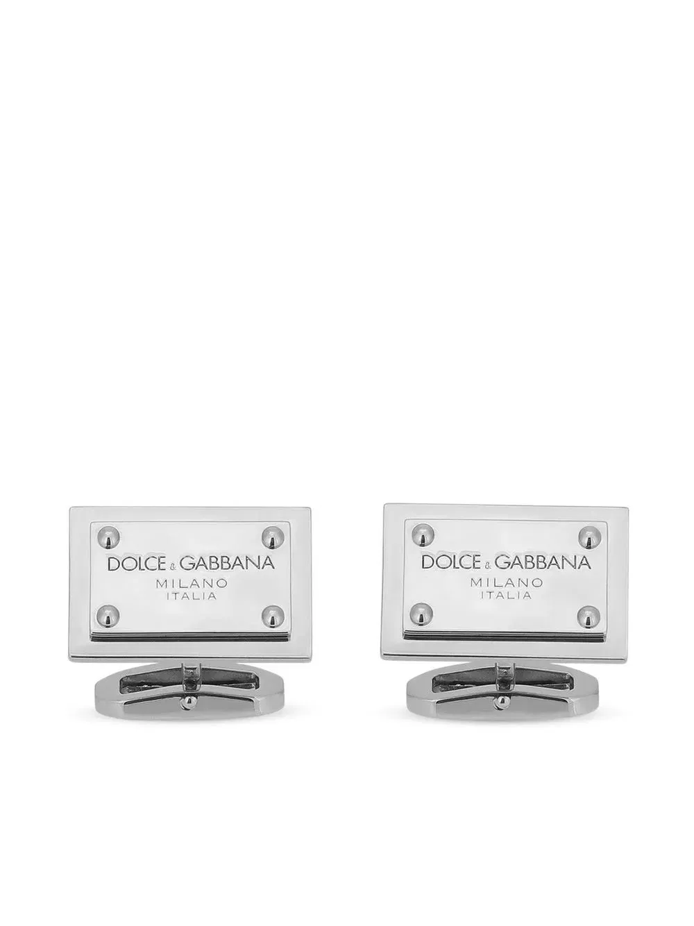 logo-plaque square-shape cufflinks