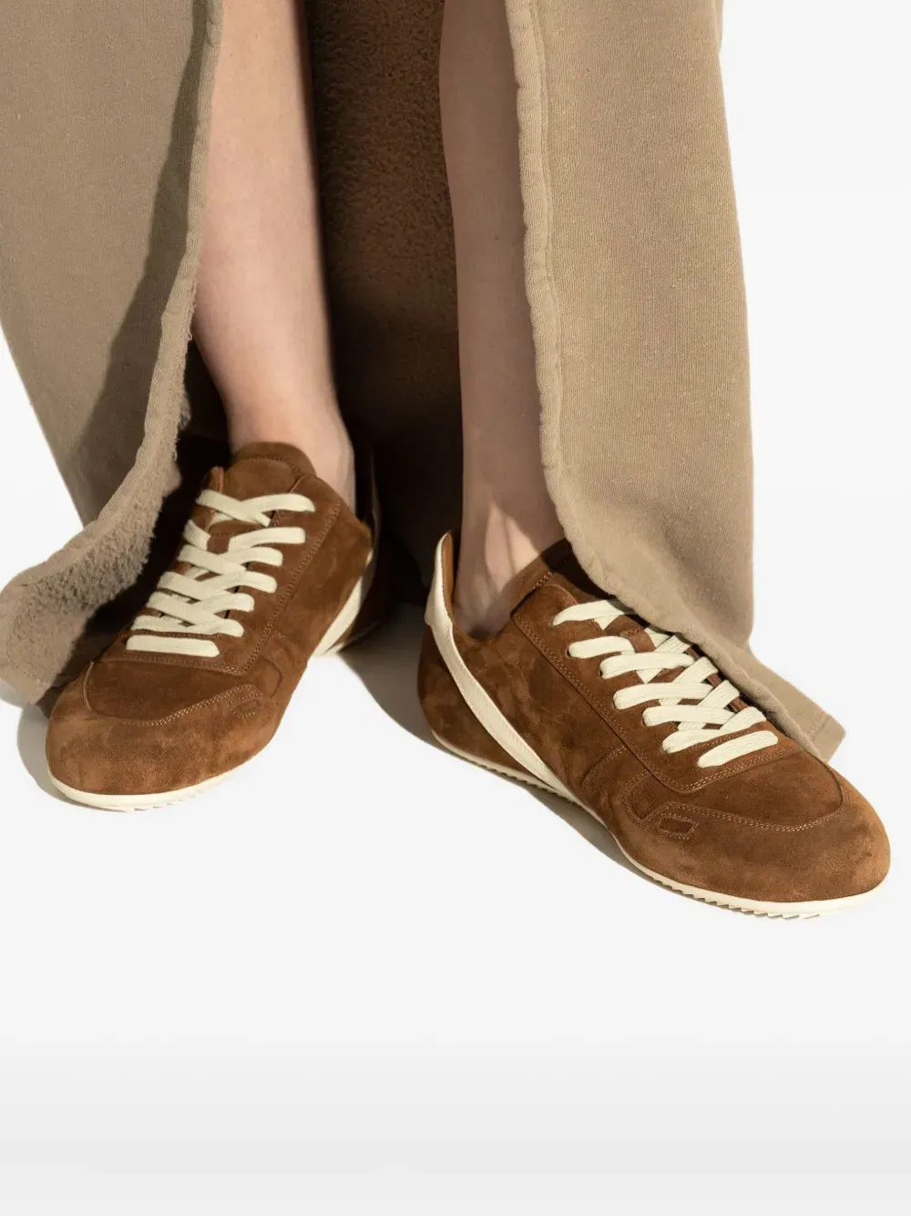 Minimal Sneak suede leather panel sneakers
