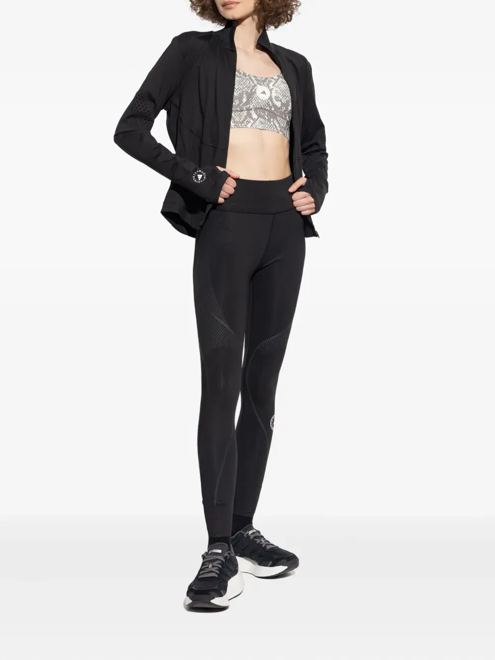 racer-back snake-print sports bra