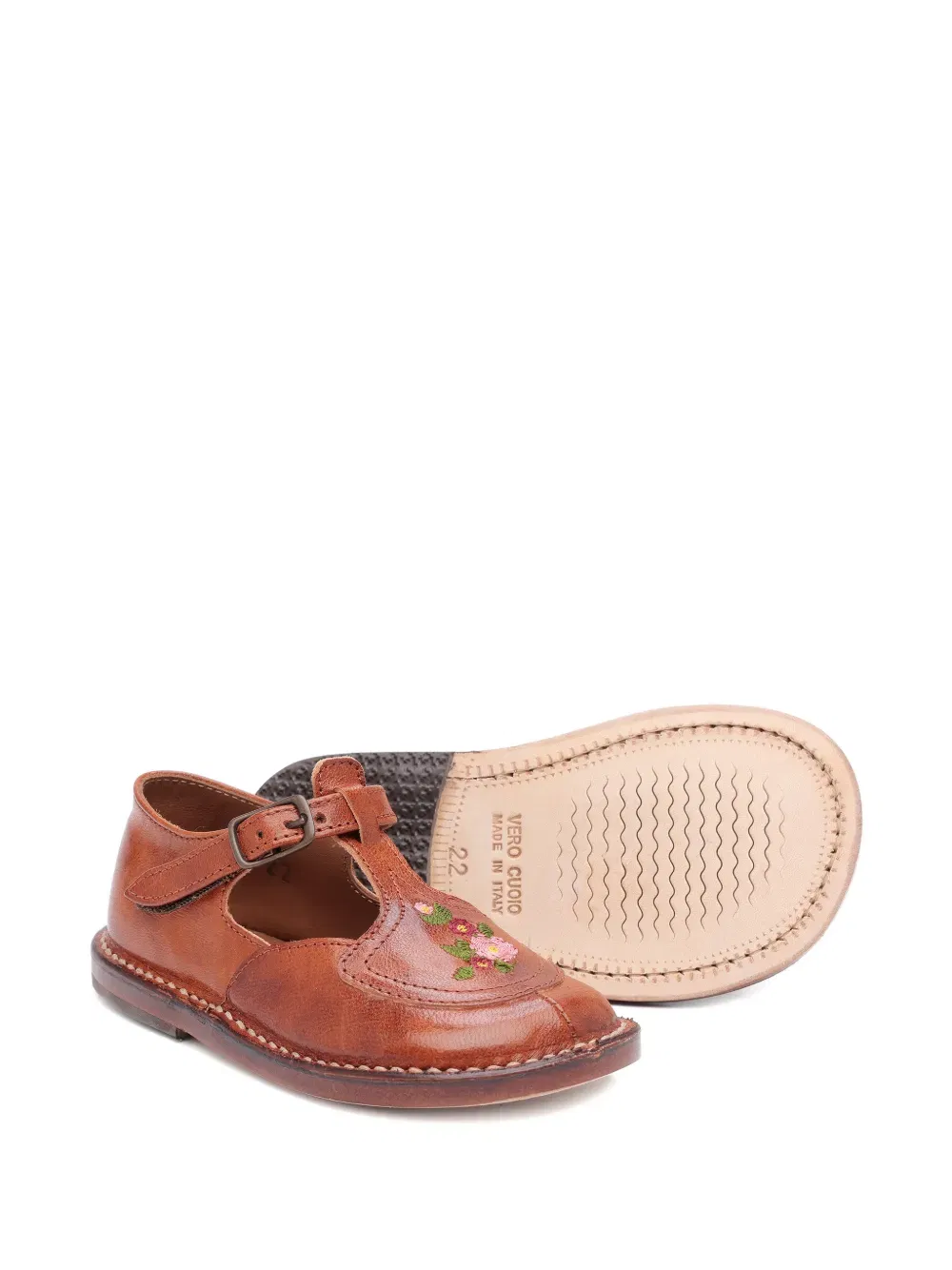 floral-embroidered shoes