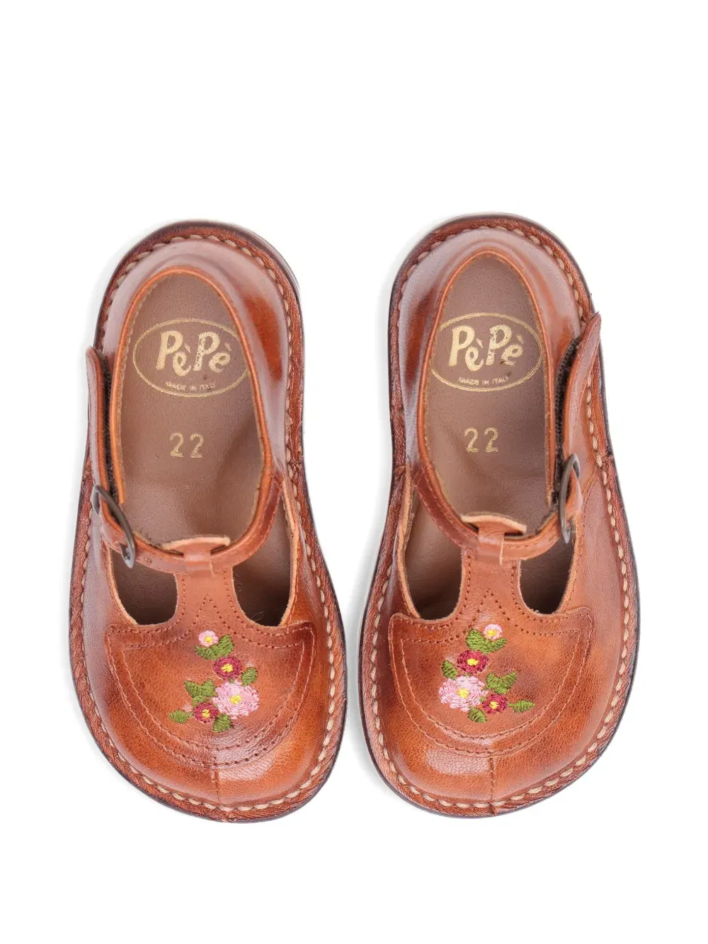 floral-embroidered shoes