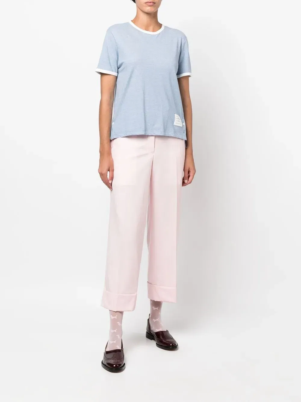 contrast-trim T-Shirt