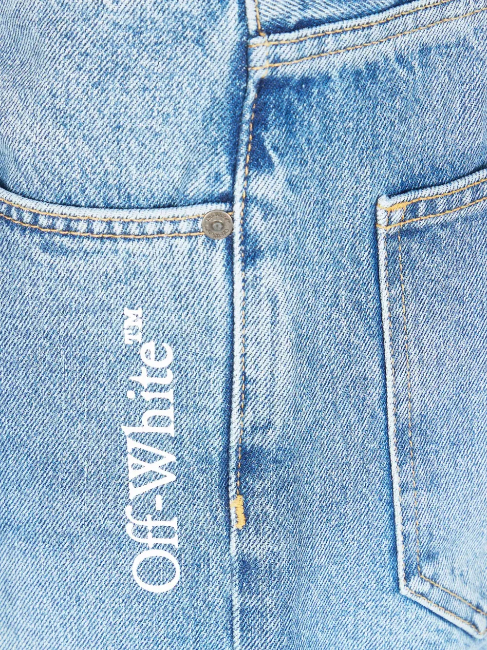 half arrow motif jeans