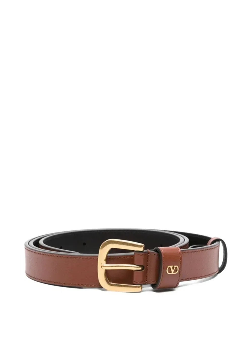 VLogo leather belt