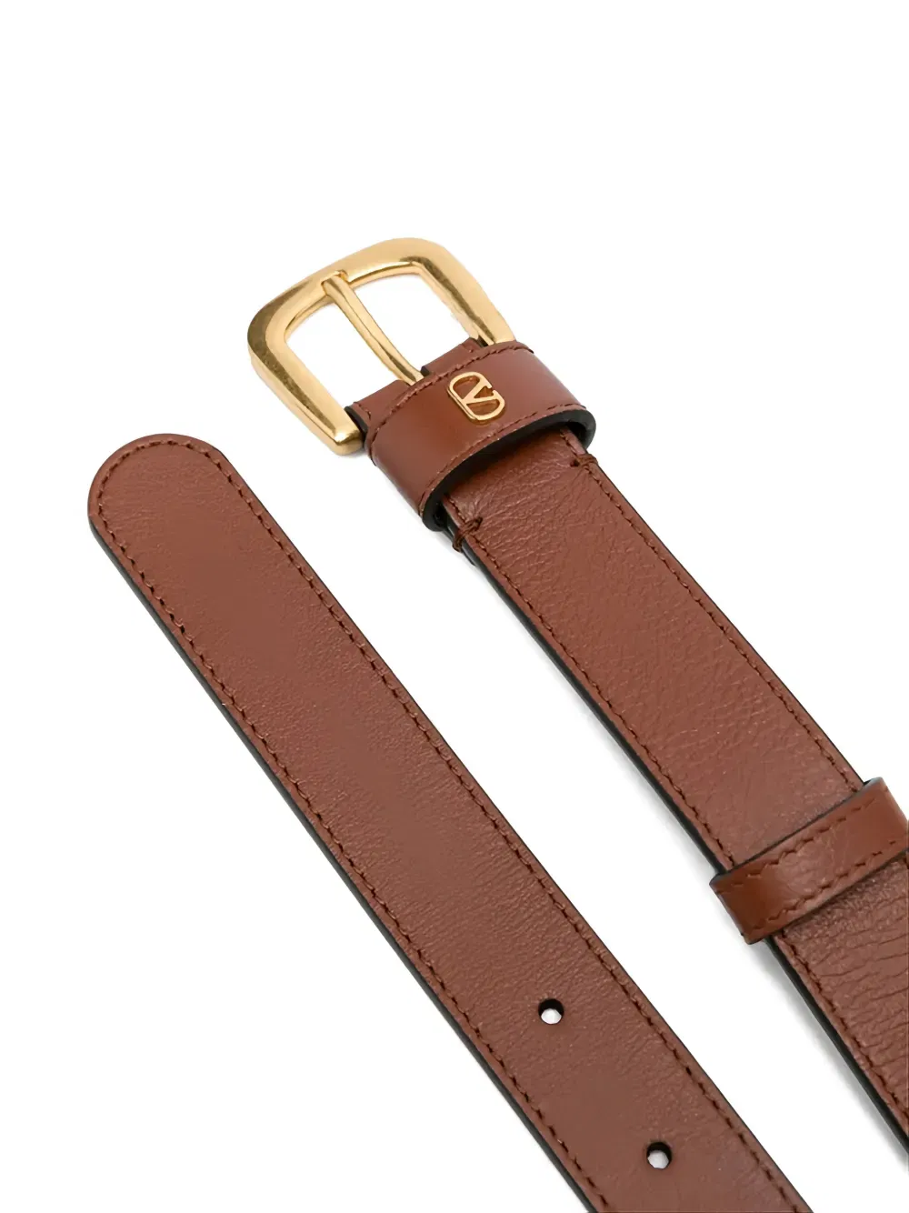 VLogo leather belt