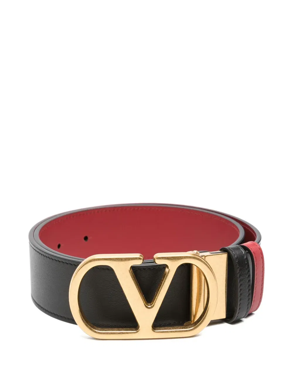 VLogo leather belt