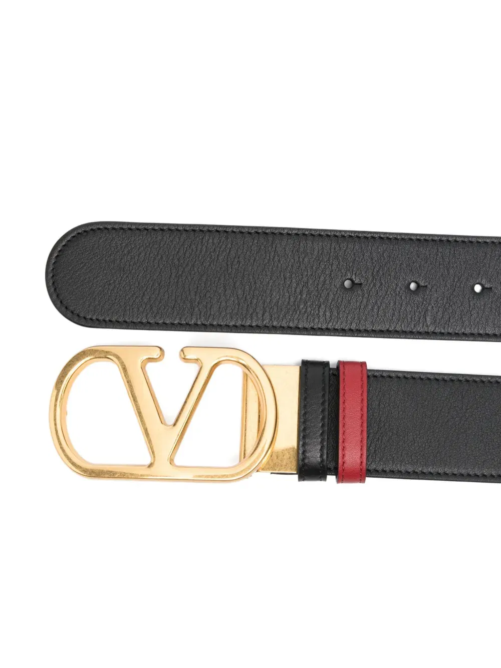 VLogo leather belt