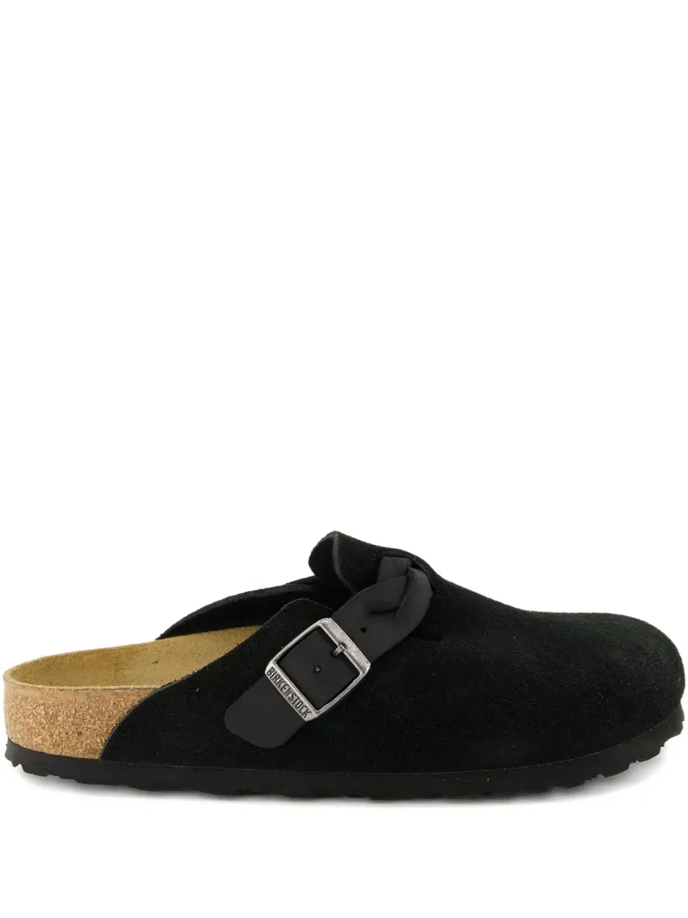 Boston braided-strap leather mules