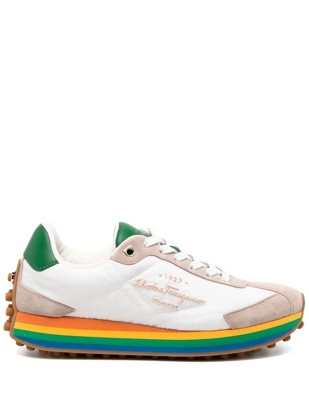 rainbow-soled low-top sneakers
