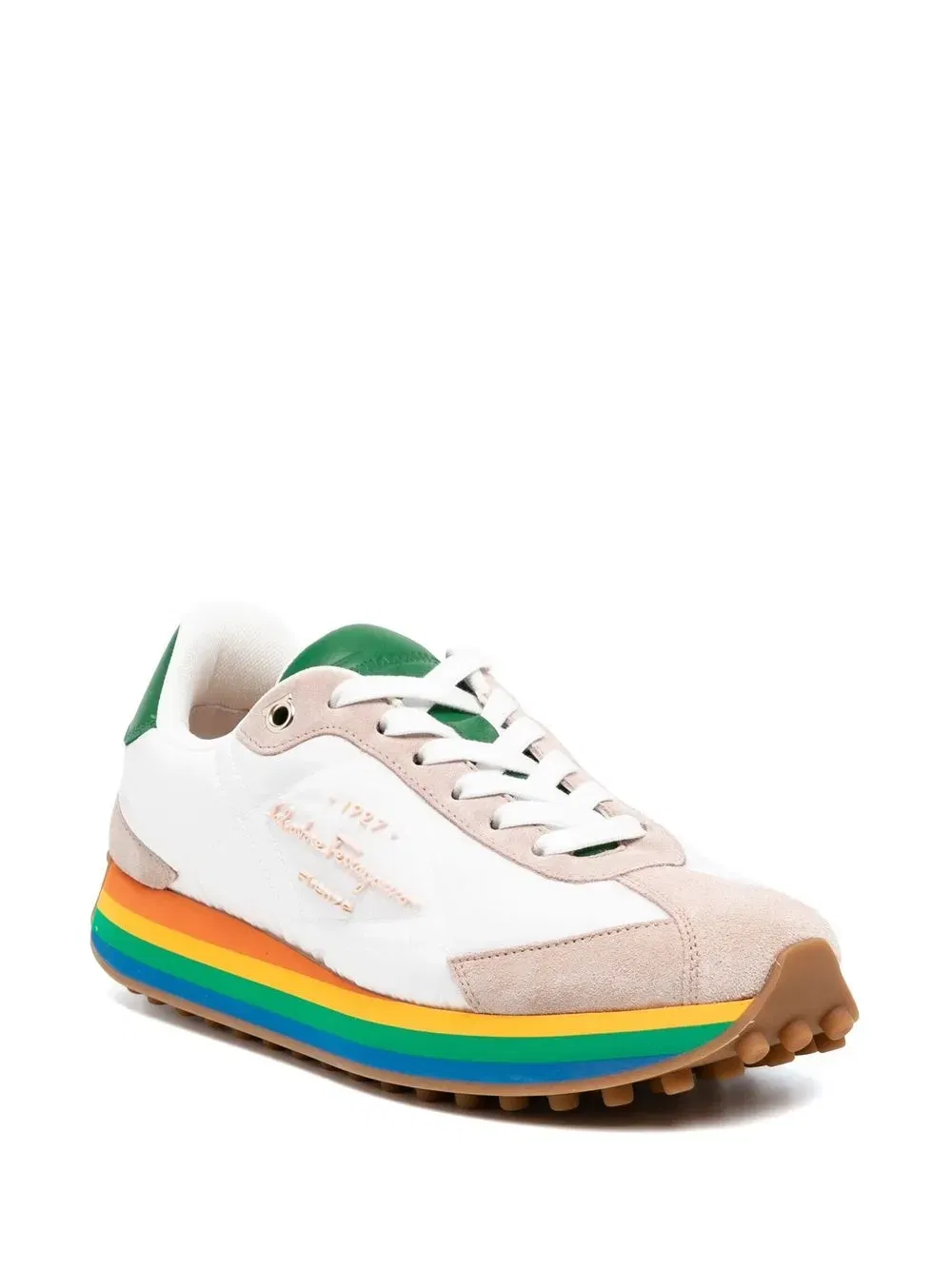 rainbow-soled low-top sneakers