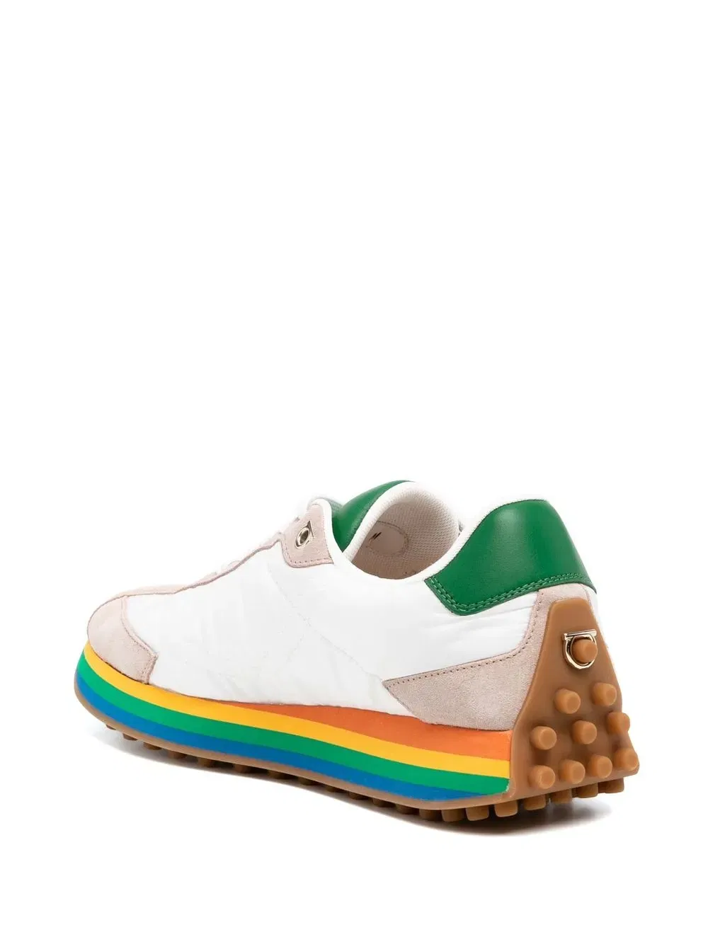 rainbow-soled low-top sneakers