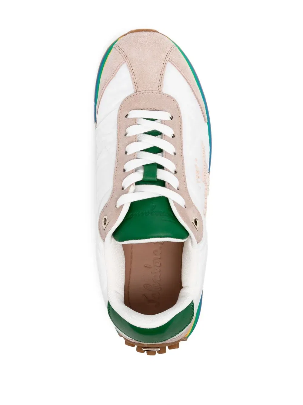 rainbow-soled low-top sneakers