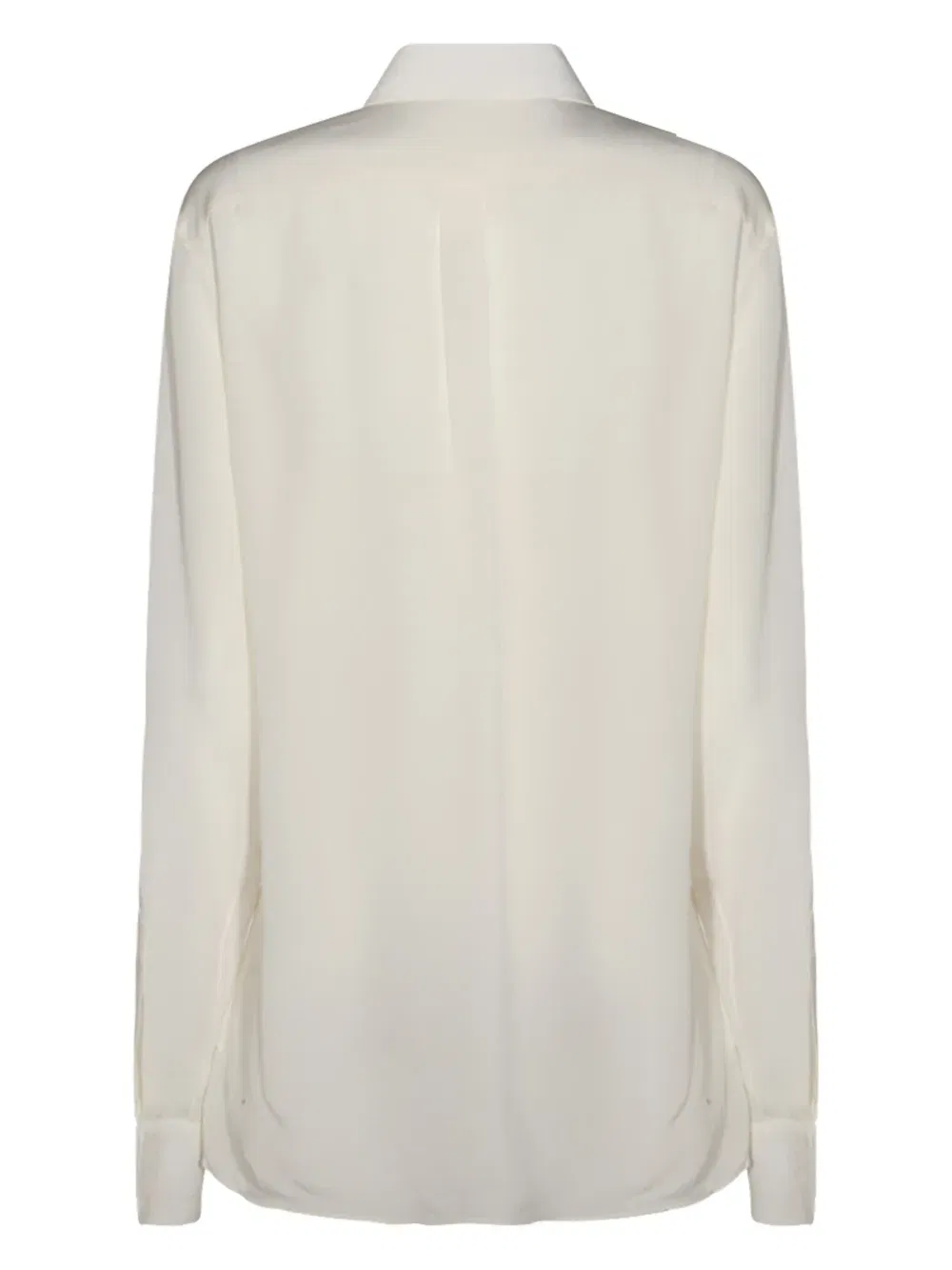 concealed fastening silk shirt