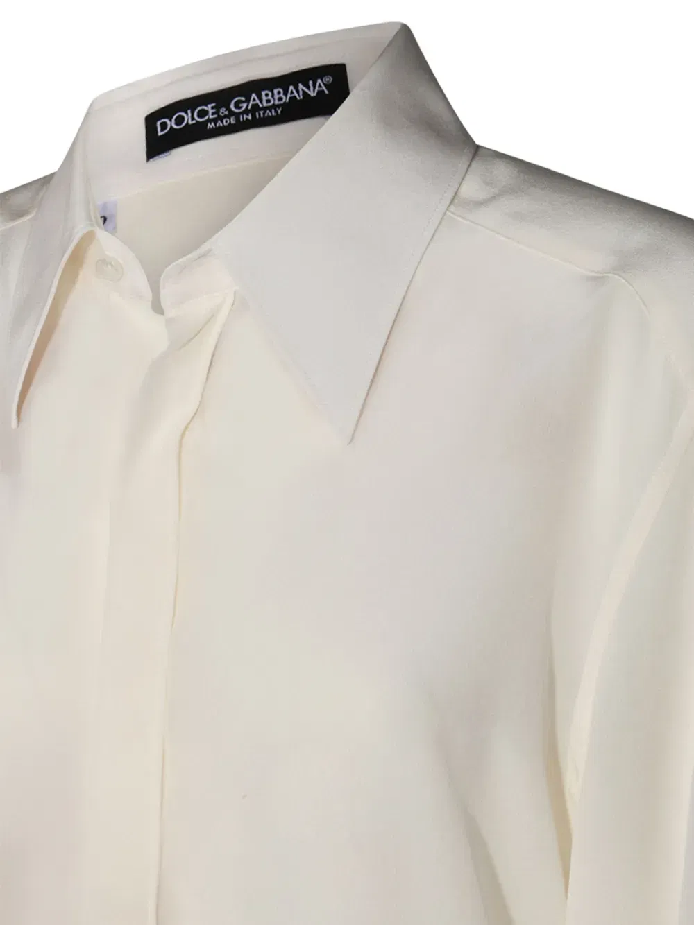 concealed fastening silk shirt