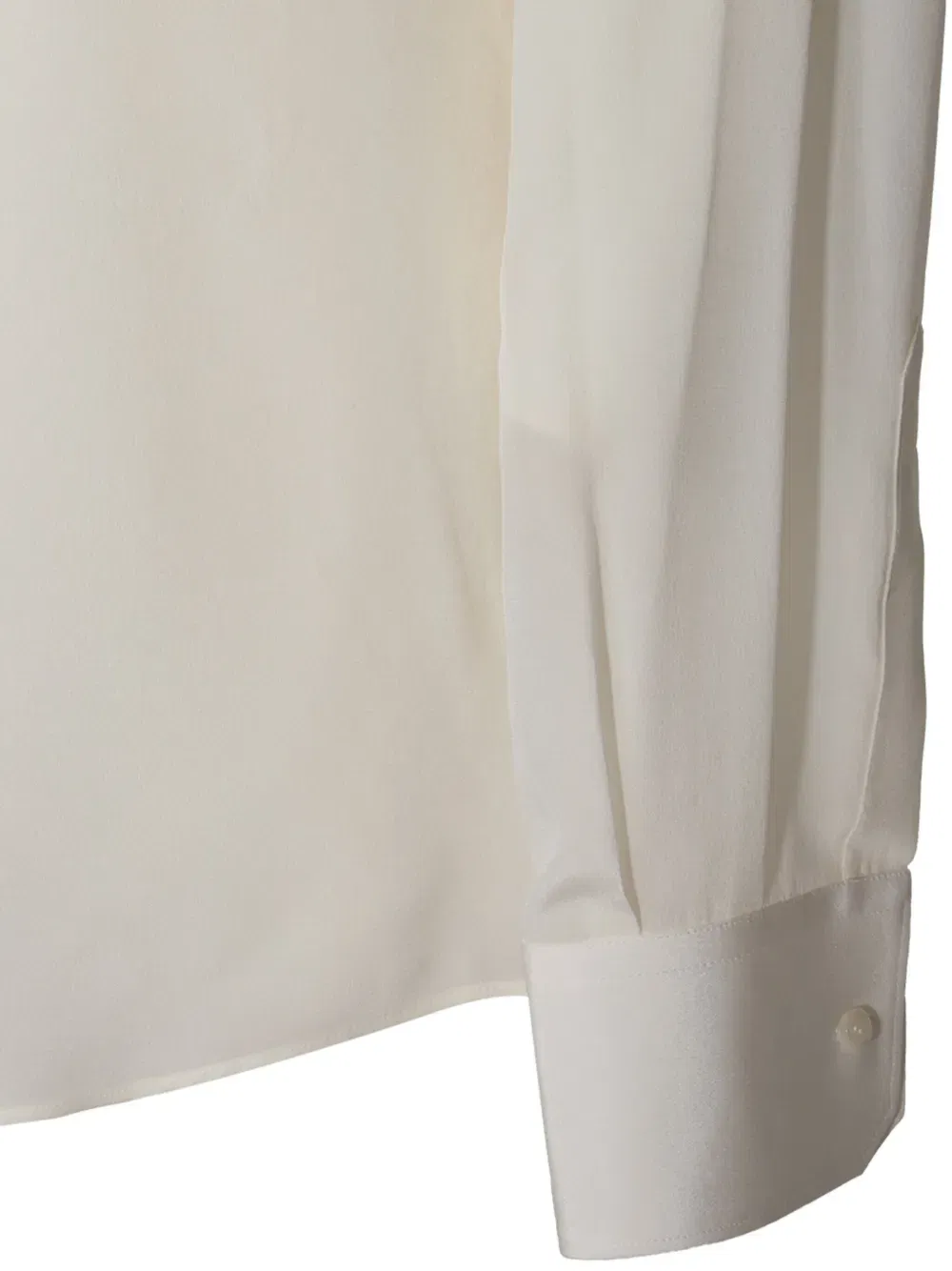 concealed fastening silk shirt