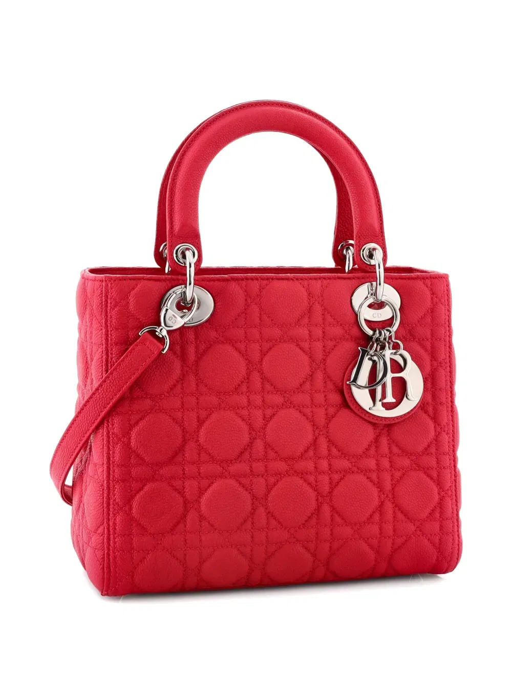 Lady Dior Bag Cannage Quilt Grained Calfskin Medium satchel