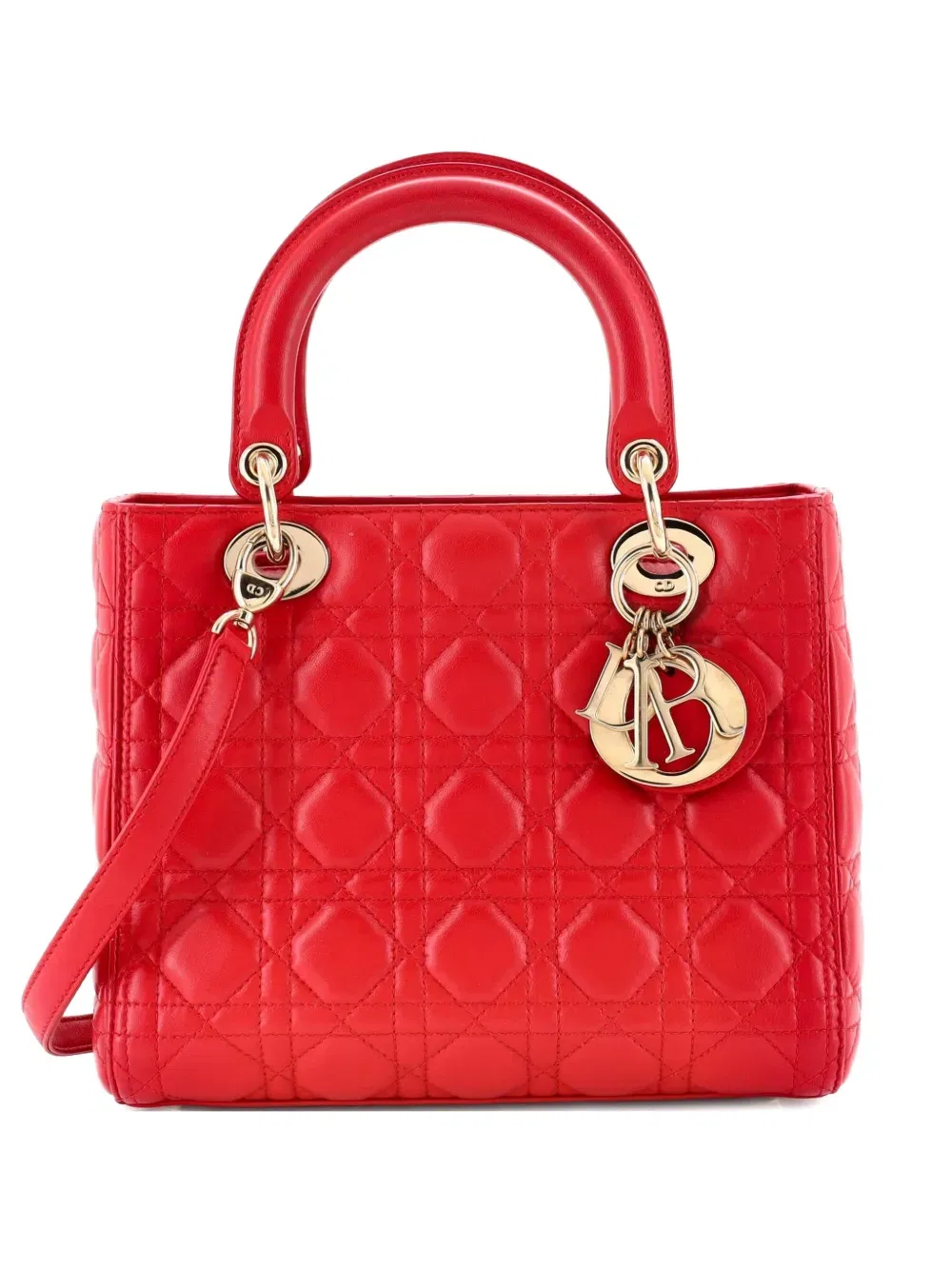 Lady Dior Bag Cannage Quilt Lambskin Medium satchel