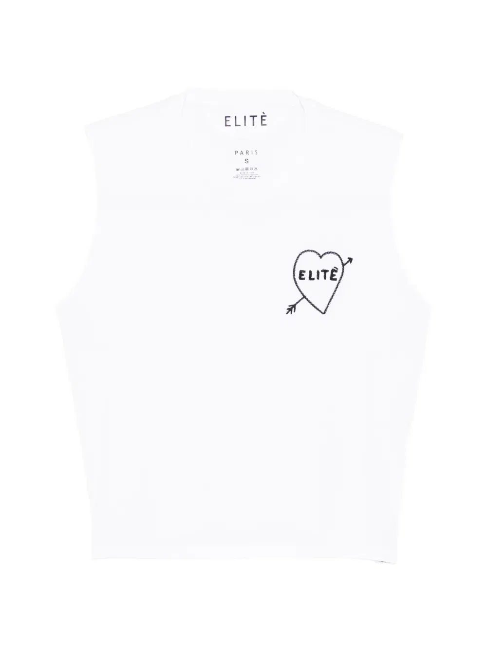 logo-embroidered tank top