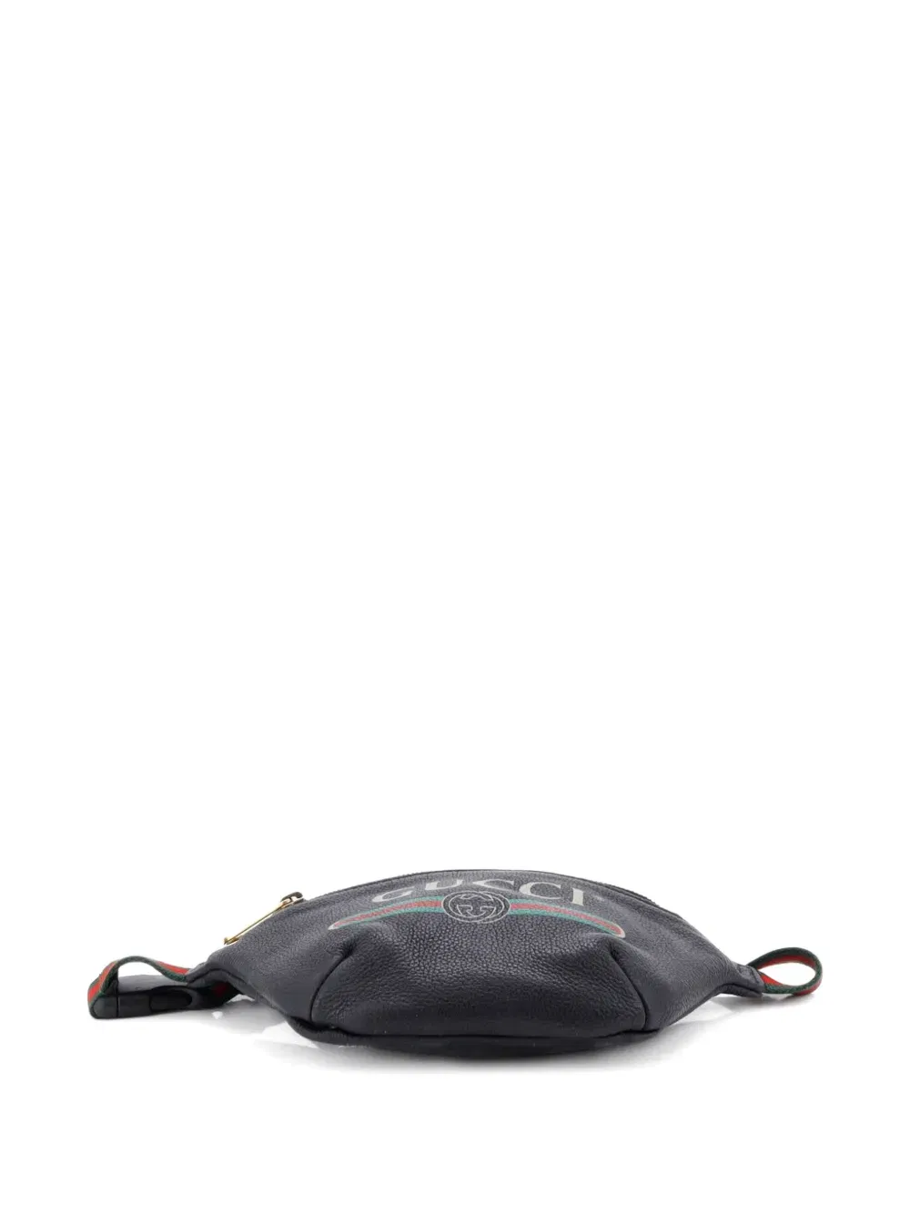 Logo Printed Leather Small belt bag