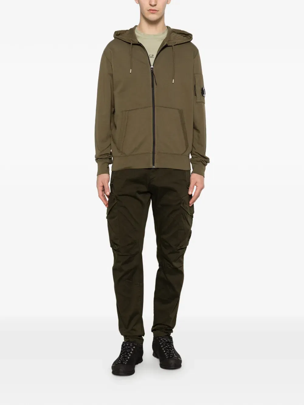 green cargo trousers