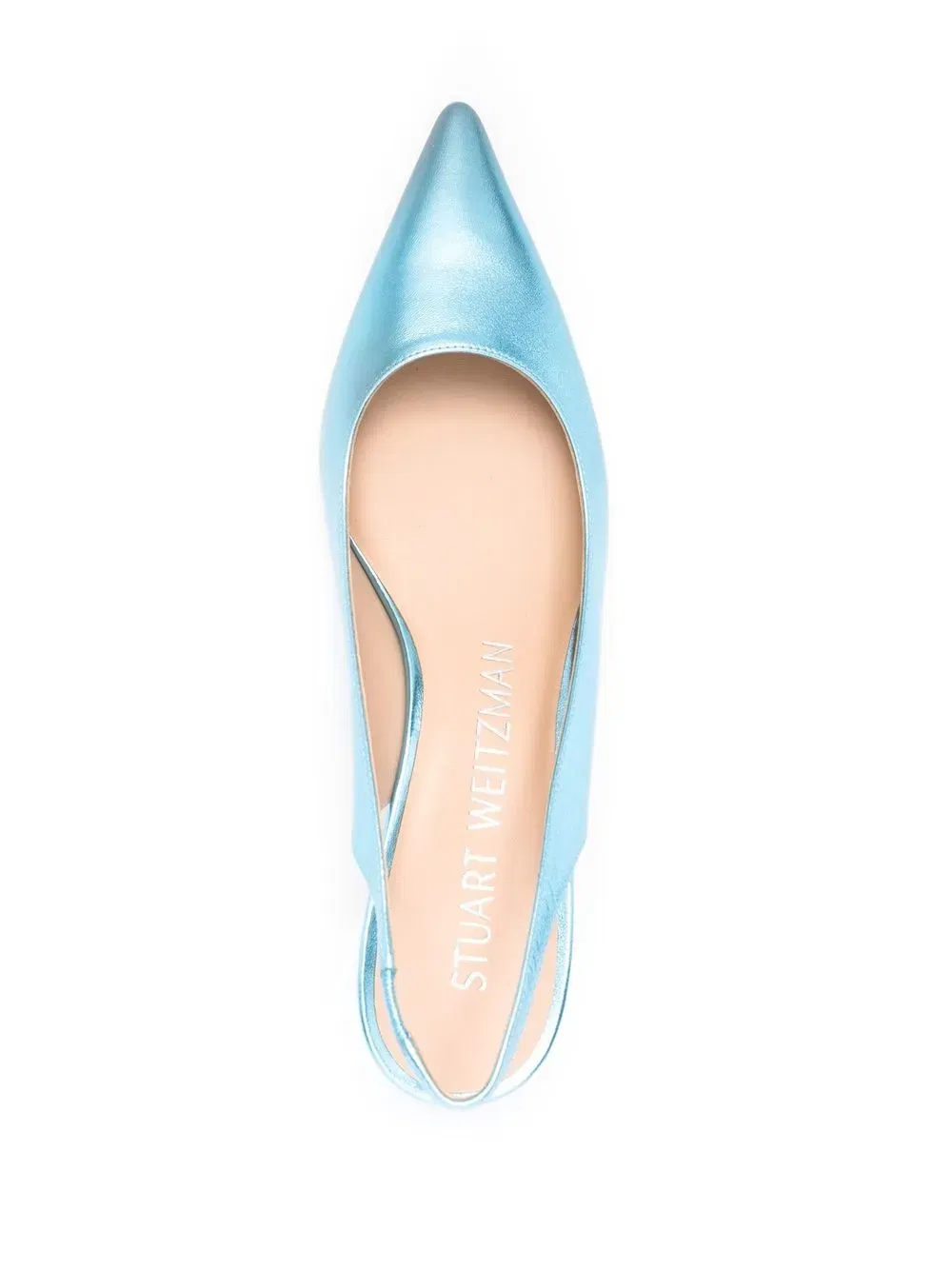 metallic-effect pointed pums