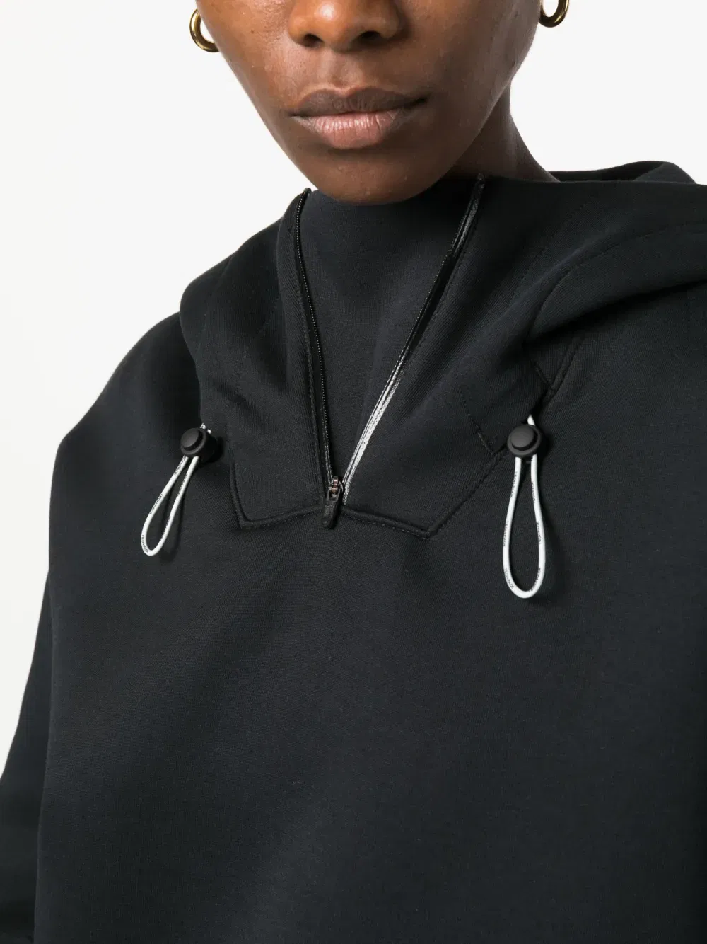 drawstring zip-up Hoodie