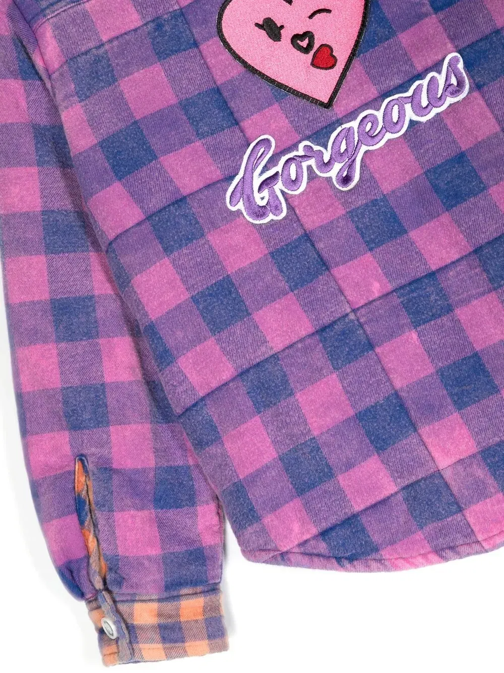 plaid patchwork flannel shirt