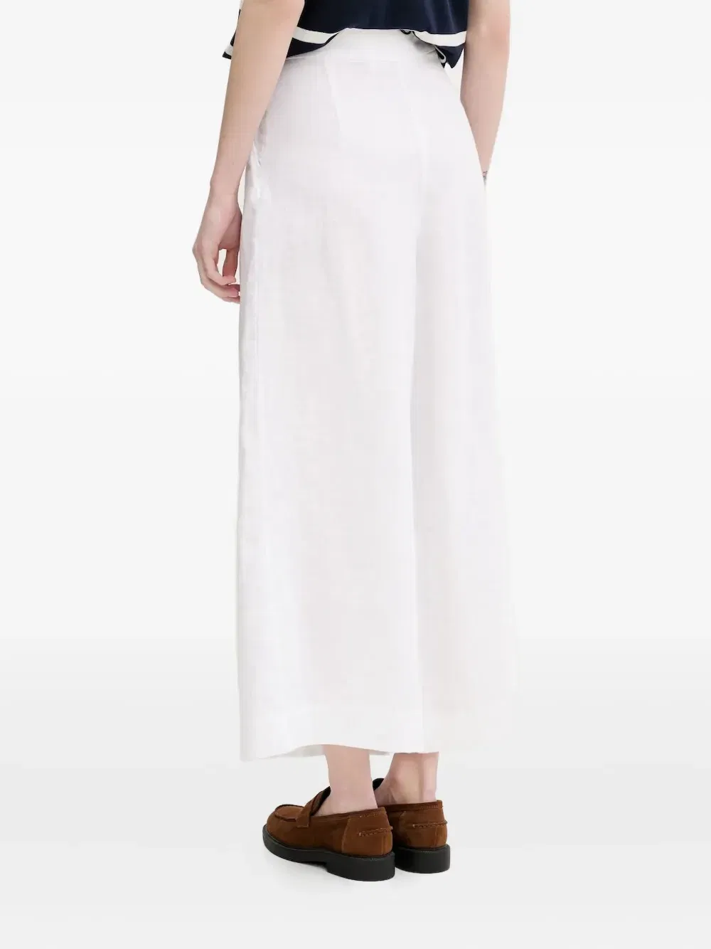 pleated linen trousers