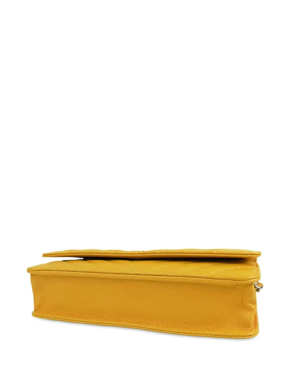 2017-2018 CC Chevron Caviar Wallet On Chain crossbody bag