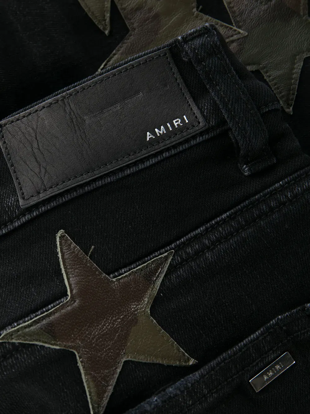 star-patch detail skinny jeans