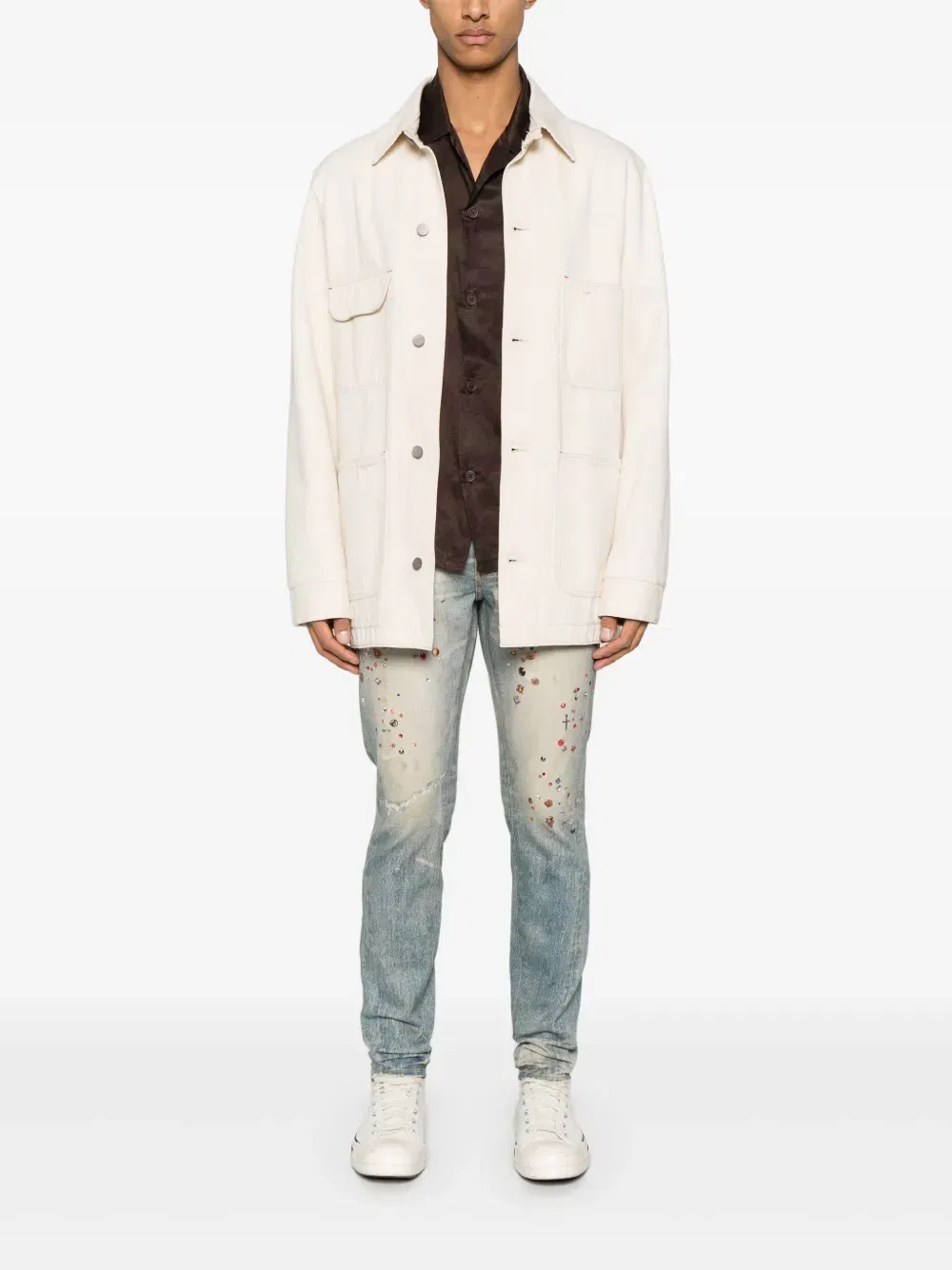 crystal-embellished jeans