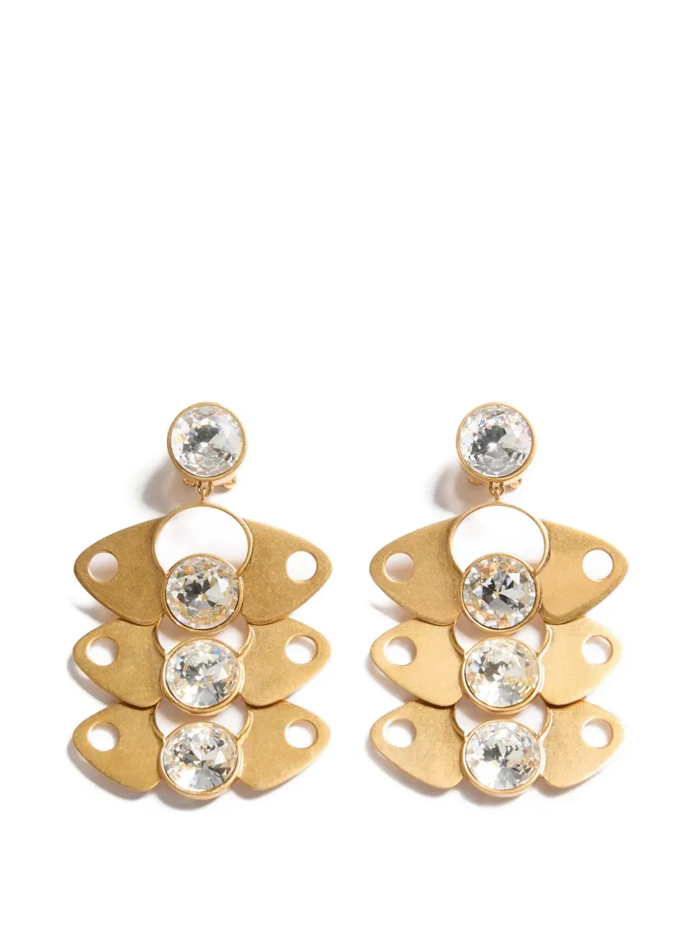 Pages earrings in metal and crystal