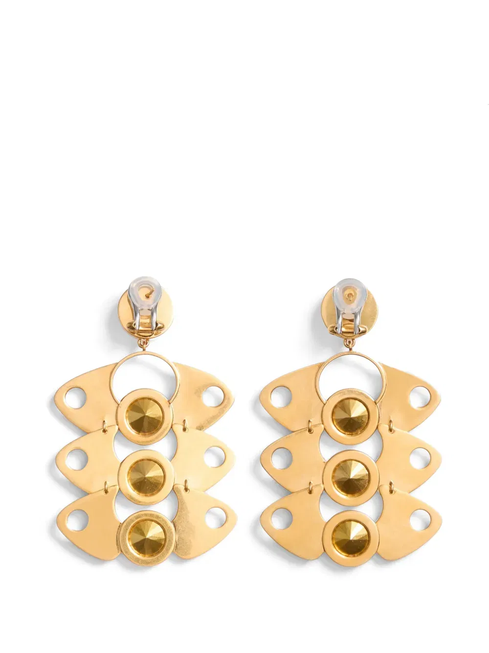 Pages earrings in metal and crystal