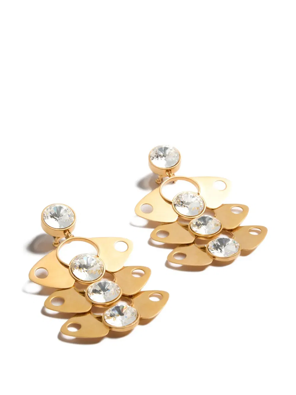 Pages earrings in metal and crystal