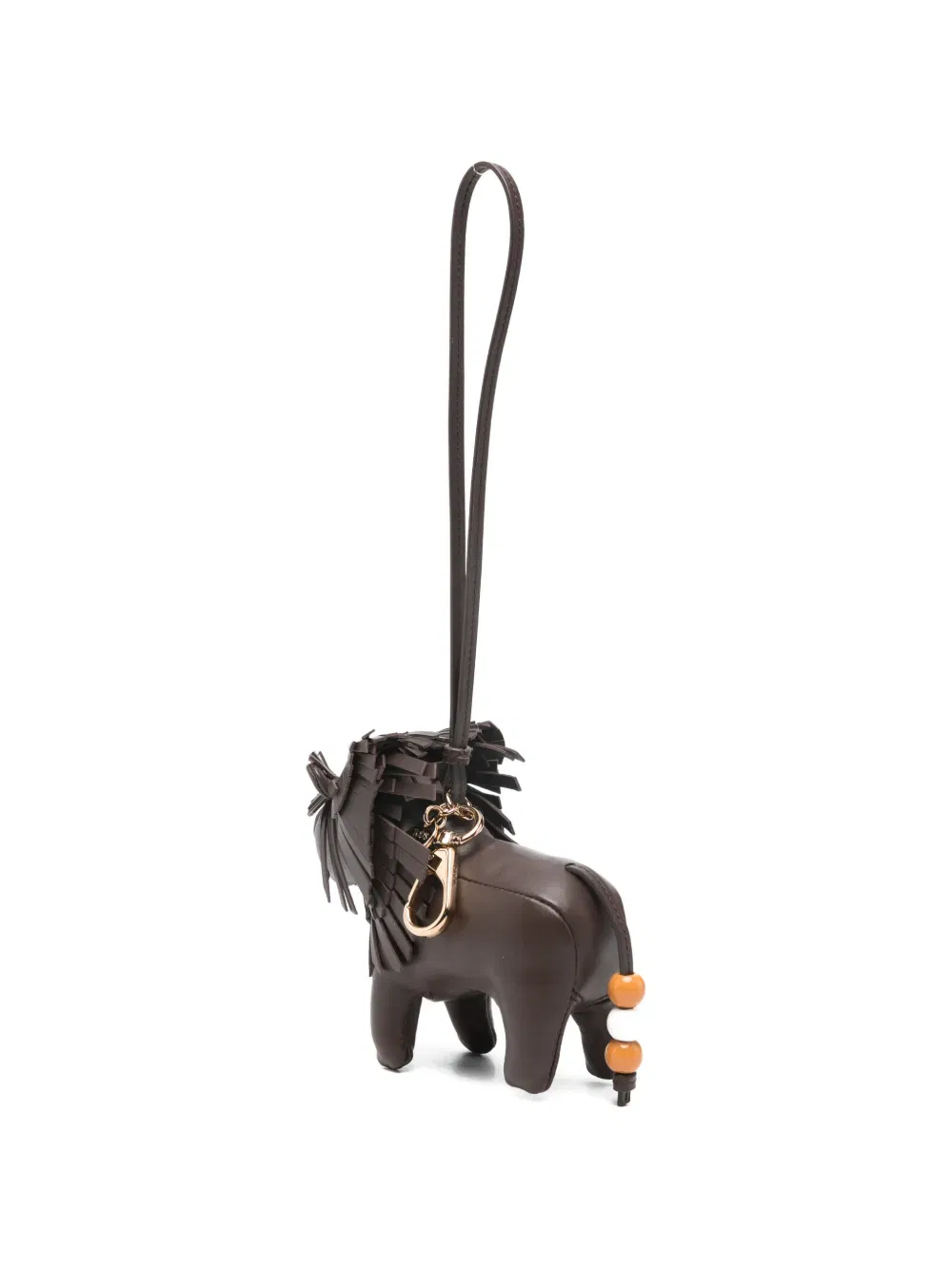 fringed lion-motif keyring